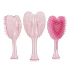 Detangling Hair Brush Anti Static Angel Wing Gloss Pink Tangle Soft Flexible