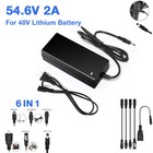 For Ebike Scooter Battery 54 6v 2a Li-ion Lithium Battery Charger 48v Dc Socket