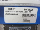 Crucial 8gb Kit 2 X 4gb Ddr3 1600 Mhz Pc3-12800 Ddr3l Laptop Ram Sodimm Memory