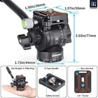 Innorel Tripod Fluid Head Pan Tilt Head Mini Pan Metal Camera Video Tripod Head