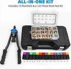 Rivet Nut Tool Kit  16  Rivnut Tool Kit With 15 Metric And Sae Mandrels  125-pcs