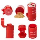 Pill Crusher Cutter And Grinder Combo With Drinking Cup Storage By Easycare