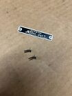 Schwinn Approved Stingray   Krate   Fastback Banana Seat Name Plate Tag