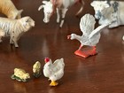 Lot Of 12  Antique vtg 1930-1950s Lead Cast Metal Farm Animals Made In England