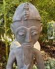 Antique African Art Sculpture Tribal Drc Congo Male Carved Wood Primitive Statue