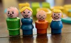 Vintage 1970s Little People Utility Set  725 Complete All-wood Figures