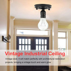 Vintage Industrial Lamp Holder  E26 e27 Bulb Socket Base - Electroplated Iron Ce