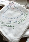 7 Vintage Embroidered Large Flour Sack Kitchen Towels Sunbonnet Girl Days Work