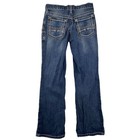 Ariat B4 Relaxed Boys Denim Jeans Adjustable Waist Blue Thick Stitch Size 10