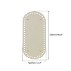Oval Bag Bottom Shaper Pad  25x12cm Pu Leather Purse Cushion Base  gold Tone 