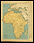 Vintage Africa Map Wall Art Old Original Atlas 1930s Egypt Nigeria Kenya Antique