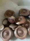 Vintage Salvaged Lot 17 Handmade Wooden Drawer Door Knobs Pulls