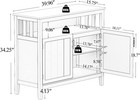 Buffet Cabinet White Kitchen Sideboard Buffet Storage Server Cupboard Cabinet Co
