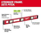 Milwaukee Level Magnetic I-beam Standard W 7 billet Torpedo Level Aluminum 2vial
