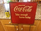 Vintage Metal Coca-cola 2 Sided Outdoor Yard Sign With Metal Stakes 1940s-50s