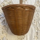 Vintage Woven Wood Wicker Basket Ladel Strainer Wall Decor Primitive Cottagecore