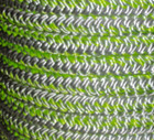 1 x 15 Feet 12 Carrier 24 Strand Polyester White green Bull Rope