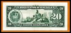 Venezuela Au unc Note 20 Bolivares 1966 P-43e Prefix E