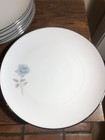  7  Vintage Noritake China Simone 10 5  Dinner Plates Blue Rose Platinum