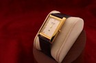        Vintage Seiko Slim Quartz Gentlemen s Gold Dial  dark Brown Dress Watch