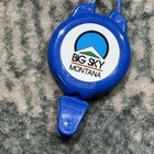 Vintage Big Sky Montana Ski Resort Retractable Ski Pass Holder Ticket Reel