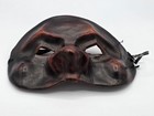 Vtg Venetian Style Leather Theater Mask Signed By Artist Piero Omma