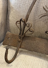 Primitive Folk Wrought Cast Iron 6 Hook Game Hanging Or Coat Rack Wall Hanger