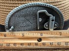 Western Cowboy Antique Engraved Initial K Rope Edge Oval Belt Buckle