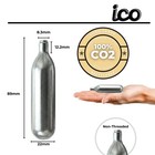 Ico C02  10pcs  16g Co2 Cartridges Non-threaded  Food Grade 10 Count 