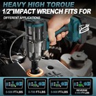 Cordless Impact Wrench For Makita 18v Battery 1 2 Inch Impact Driver-900ft-lbs  