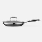 Hexclad Hybrid Nonstick 12-inch Frying Pan With Tempered Glass Lid Good Used