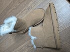 Women   s Suede Ankle Bootie Pull-on Round Toe Faux Fur Lined Brown 8