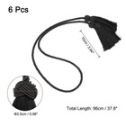 6pcs Tassel Curtain Tiebacks Curtain Holdbacks With Tassel For Home Black