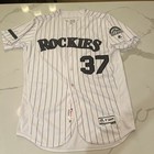 Colorado Rockies Game Worn Size 46 Jersey Xl  37 Jairo Diaz Veterans Day 2017