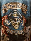 Vtg Nwot Bon Jovi 4xl Tie Dye Liquid Blue All Over Shirt Hair Metal Nj Free Ship