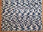 Vintage Blue And White Chevron Zig Zag Afghan Throw Blanket  78  X 48   