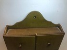 Vintage Wood Table Wall Cabinet Box Sewing Spice Rustic Primitive 22 5 X 11