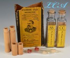 Antique Cannabis Colic Cure Box Of 2 Dr Sloan Veterinary Bottles In Box Complete