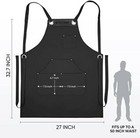 Heavy Duty Waxed Canvas Apron  16oz Thick Canvas Multi-functional Apron Standard