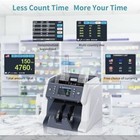 Ribao Bc-40 Mixed Money Counter Bill Counter Value Counter  usd-cad-mxn-euro 