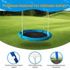 Heavy-duty Metal Swing Set With Saucer For Kids Outdoor Backyard Play Equipment