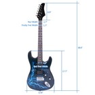 Blue 39  Full-size Electric Guitar Starter Package W  Lightning Finish Unbranded