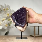 Stunning Amethyste Crystal Cluster With Jasper Shell Formation  Mws1788