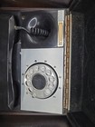 Vintage Deco-tel Executive Personal Rotary Dial Telephone W manual Wood Box Ex  