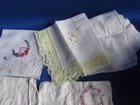 Vintage Lot Of 21 Cotton Embroideried Plain   Lace Floral Hankies Read