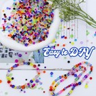 1300pcs Glass Beads For Jewelry Making Colorful Rainbow Craft Crystal Beads A   