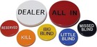 Cyber-deals Texas Hold em Poker 7pc Button Set  dealer  All In  Small Blind     