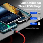 180   360   Rotate Magnetic Charger Cable Phone Fast Charging Type C Micro Usb Lot