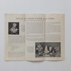 Vintage 1929 How To Make Dennison Novelty Dolls Instructions Pamphlet