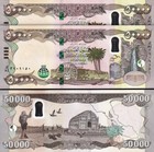 100 000 Iraqi Dinar 2x 50 000 Pristine Uncirculated Iraq Guaranteed Authentic  